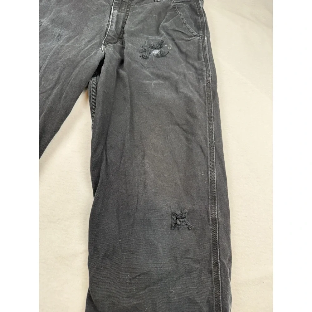 Carhartt Carpenter Rugged Flex Work Pants Black Destroyed Size 32x32 BN2281-M